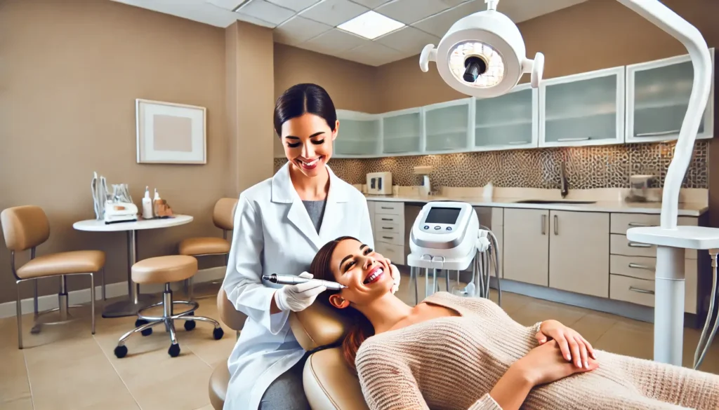 Microneedling by a dentist